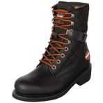 Harley-Davidson New Worker Black Yağli Deri Kadın Çizme Ve Bot, Siyah (Siyah Black), 36