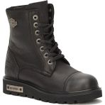 Harley Davidson Tums Bot 36-40 Black Baskılı Deri - Siyah