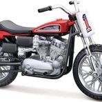 Harley Davidson Xr750 Turuncu/siyah 1:18 Model Motosiklet