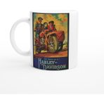 Harley-Davidson Yan Sepetli Retro Motosiklet Kupa Bardak - Renkli