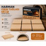 Harman Fırın Tuğlası 6 Adet – Barbekü, Şömine ve Taş Fırın Uyumlu Dorello