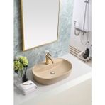 Harmeh Modren Tezgah Üstü Bej LAVABO-60X40X13CM - Bej - Krem