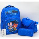 Harmela Unisex Çocuk Ilk Okul Çantası 3'lü Set Ilkokul Çantası Karakter Desenli Takım Mavi - 42x31x18 - --Mavi