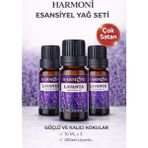 Harmoni Lavanta Esansiyel Uçucu Koku 3X10 ml Difüzör Esansı Buhurdanlık Yağı ve Oda Kokusu