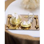 Harmony Gold Damat Kahve Fincan Tepsisi Beyaz