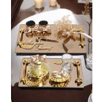Harmony Gold Söz Nişan Tepsisi ve Damat Kahve Fincan Tepsisi gold