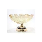 HarmonyAura 1766574360917 Lüks Ayaklı Kristal Cam Gondol Sunumluk Gold Detaylı