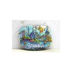 HarmonyAura 24242451282 Ahşap İstanbul Temalı Magnet - Model 11