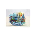 HarmonyAura 24242451818 Ahşap İstanbul Temalı Magnet - Model 4