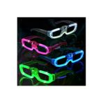 HarmonyAura F008-B Beyaz Led Işıklı Parti Gözlüğü 3 Modlu – Glow & Gece Eğlence Gözlüğü