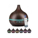 HarmonyAura Hava Nemlendirici 7 Led Işıklı Aromatik Oda Kokusu 550 Ml Kahve Aroma Difüzörü Buhar Makinası