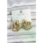 HarmonyAura P189721S7155 Gold Renk Halka Model Pirinç Kadın Küpe