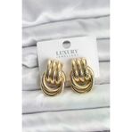 HarmonyAura P189723S1457 Gold Renk Halka Modelli Pirinç Kadın Küpe