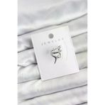 HarmonyAura P217949S3144 Gümüş Renk Pirinç Diken Model Kıkırdak Earcuff Küpe