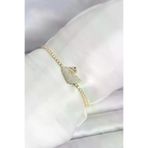 HarmonyAura P217976S4022 Kuğu Model Zirkon Taşlı Gold Renk Asansörlü Su Yolu Bileklik