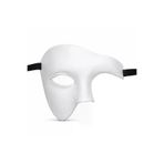 HarmonyAura SMRG041 Beyaz Yarım Erkek Maske – Phantom Parti & Balo Maskesi