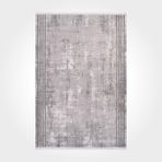 Harper Gri Çizgili Modern Geometrik Etnik Desenli Boho Makinada Yıkanabilir Hafif Hav Toz Vermez Leke Tutmaz Kaymaz Taban Dijital Makine Baskı Halı Oturma Odası Salon Yolluk Koridor Mutfak Halısı