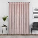 Harper Kadife Çubuk Cep Perdeleri Yatak Odası Için, Tek Panel, 127 Cm X 213 Cm, Allık