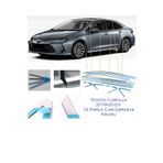 Harphour Toyota Corolla Krom Cam Çerçevesi 12 Parça 2019-2023 Modeller Arası Uyumlu Paslanmaz Krom Çerçeve