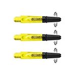 Harrows Darts Technology Carbon 360 Şaft, Thor-Sports Rotating Carbon Top (orta, sarı)