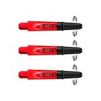 Harrows Darts Technology Carbon 360 şaft, Thor-Sports Rotating Carbon Top (Short, Red)