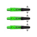 Harrows Darts Technology Carbon 360 şaft, Thor-Sports Rotating Carbon Top (şort, yeşil)
