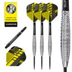 Harrows NX90 Bomba Dart Seti I Profesyonel Dart %90 Tungsten Çelik Uç 21g, 23g ve 25g Pro Dart I 10 parça Siyah Supergrip Midi Şaftları ve NX90 Uçuşları ile Set -25g