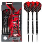 Harrows SUPERGRIP Ultra Dart Seti, %90 Wolfram Çelik Uçlu. 21 g, 22 g, 23 g, 24 g, 25 g, 26 g, 28 g ve 30 g olarak mevcuttur – Supergrip karbon şaftlar dahil, Supergrip kanatları (24 g)