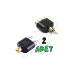 harry 2 Adet 1 Erkek Rca - 2 Rca Dişi Jak Jack Rca Fiş To Çift Dönüştürücü Çevirici Çoğaltıcı