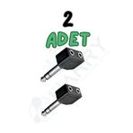 Harry 2 Adet 6.3Mm Stereo Gitar Jak-2 Dişi Aux 3.5Mm Anfi Amfi Çevirici Dönüştürücü Kulaklık Çoğaltıcı