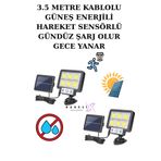 harry 2 Adet Güneş Enerjili Lamba Led Sokak Dış Ortam Solar Bahçe Aydınlatması Su Geçirmez Sensörlü