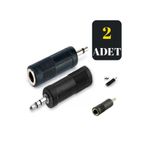 harry 2 ADET Jack Dönüştürücü - Büyükten Küçüğe Jak Dönüştürücü (6.3 MM UCU 3.5MM UCA ÇEVİRİR)