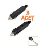 harry 3 Adet Led Işıklı 12 Volt Sigortlalı Seyyar Motorsiklet Otomobil Araç Çakmaklık Fişi Soketi
