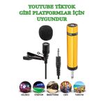 harry 5 MetreKablolu Ultra Hassas Kondeser Cami Yaka Mikrofonu-Youtuber Tiktok Yaka Mikrafonu