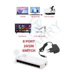 harry 8 Port 10 / 100 Mbit Internet Hub Hup Çoğaltıcı Ethernet Switch Kablo Dağıtıcı Splitter uyumlu
