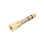 harry Piyano-Gitar-Anfi Amfi Gold 6.3mm Erkek 3.5mm Dişi Adaptör Stereo Kulaklık Mikrofon Dönüştürücü