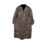 Harry Potter And the Chamber Of Secrets Hagrid Eskitilmiş Deri Uzun Palto, Distress Brown, L