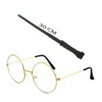 Harry Potter Asası 30 cm ve Metal Harry Potter Gözlüğü