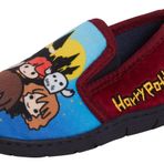 Harry Potter Chibi Terlik Erkek Kız Hogwarts Slip On Mules Çocuk İç Mekan Ev Ayakkabısı, bordo, 13 UK Child