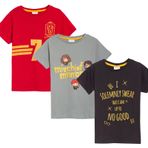 Harry Potter Çocuk 3'lü Paket Tişört Erkek Kız Hogwarts Üst Ron Hermione Quidditch Kısa Kollu Tişörtler, çok, 4-5 Years