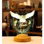 Harry Potter Hediyesi Hogwarts Hedwig 3D Led Lamba, Hediye Baykuş Gece Lambası