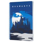Harry Potter Hogwarts Spiralli Defter Lacivert Kareli