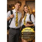 Harry Potter Hufflepuff Öğrenci Kravatı Lisanslı Çizgili Sarı Cosplay Okul Kravat