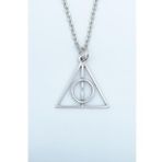 Harry Potter Ölüm Yadigarları Üçgen Gümüş Kaplama Düz Zincir Kolye