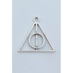 Harry Potter Ölüm Yadigarları Üçgen Gümüş Kaplama Kolye Ucu