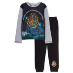 Harry Potter Pijama Ultimate Çocuk Tam Boy Pijama Erkek Kız Üniseks Hogwarts Uzun Gecelik Seti, siyah, 7-8 Years