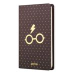 Harry Potter Sert Kapak Lastikli Mini Defter Gözlük Bordo