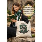 Harry Potter Slytherin Bez Çanta Warner Bros Lisanslı 40x35,5cm 200gr Ham Tote Transfer Baskı