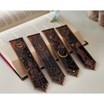 Harry Potter Temalı 4'lü Kitap Ayracı Seti - 3D Baskı - 01-Siyah