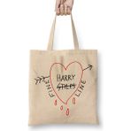 Harry Styles Inspired Harry Styles Gucci Fine Line Harry Styles Tee Fine Line Gucci 01 Bez Çanta Uzun Saplı - Açık Bej - 40 X 40